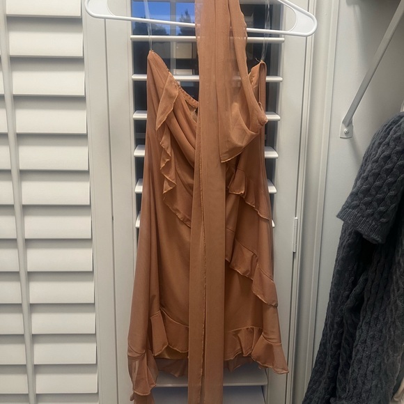 Blue Blush Ruched Ribbed Mini Dress - Picture 4 of 6